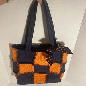 Vivary Bag Purse Navy and Orange Women’s Tote with Removable Bow UF Colors